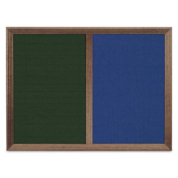 Enclosed Corkboard, 1 Door, 60"x36", 4" Fra, UV3417-BRONZE-CLOUD